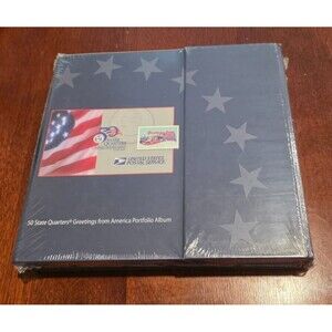50 State Quarters Greetings America Stamp Portfolio ALBUM ONLY